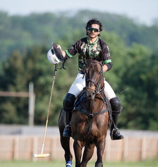 Shikhar Pahariya playing polo