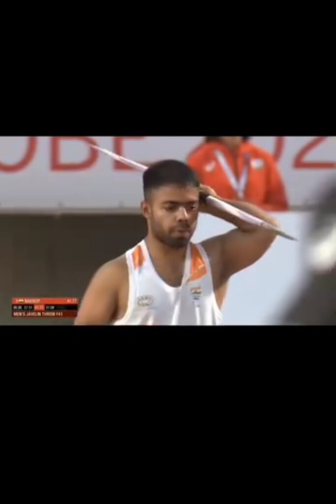 Navdeep singh attempting for javelin 